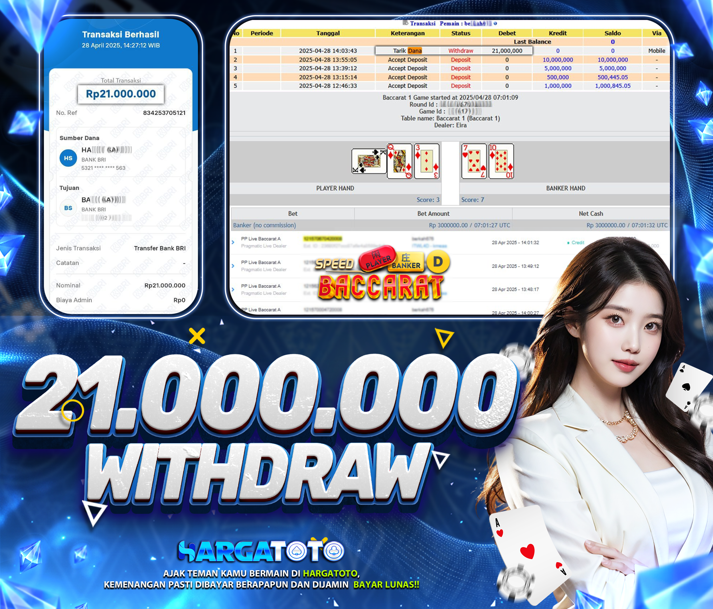 Bukti Pembayaran HARGATOTO Sebesar 21 Juta Rupiah