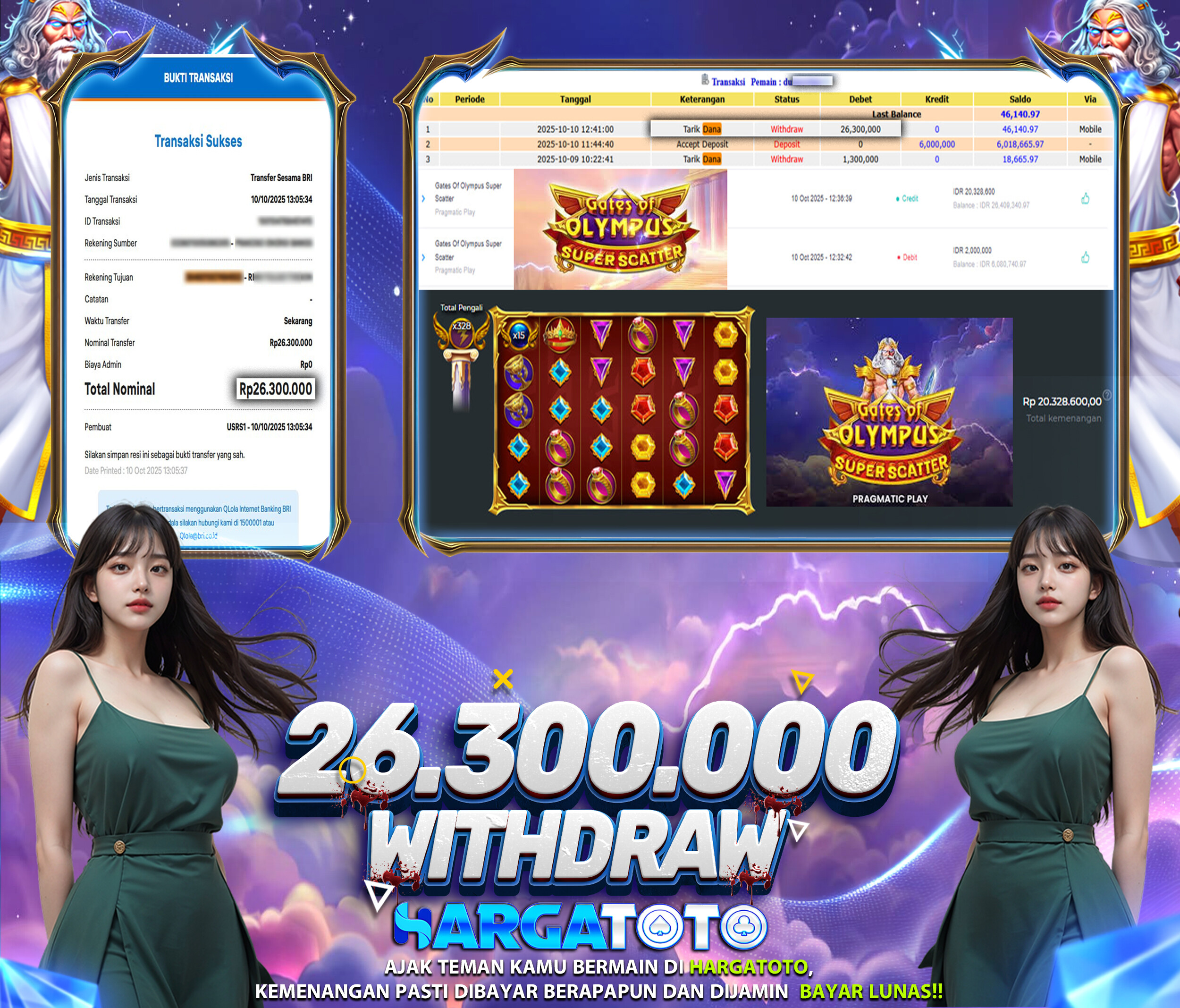 Bukti Pembayaran HARGATOTO Sebesar 26 Juta Rupiah