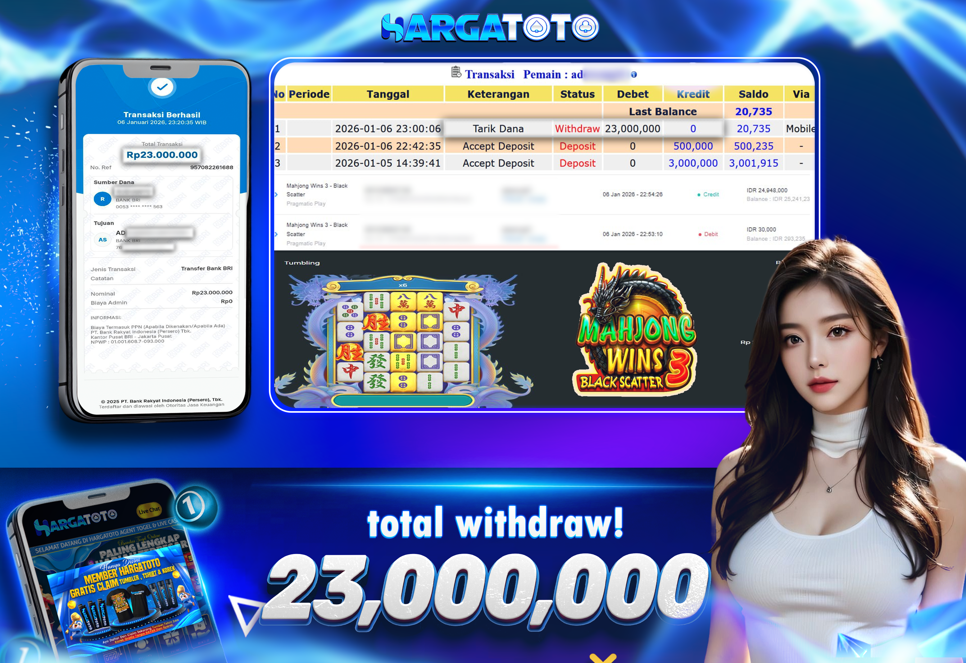 Bukti Pembayaran HARGATOTO Sebesar   23 Juta Rupiah