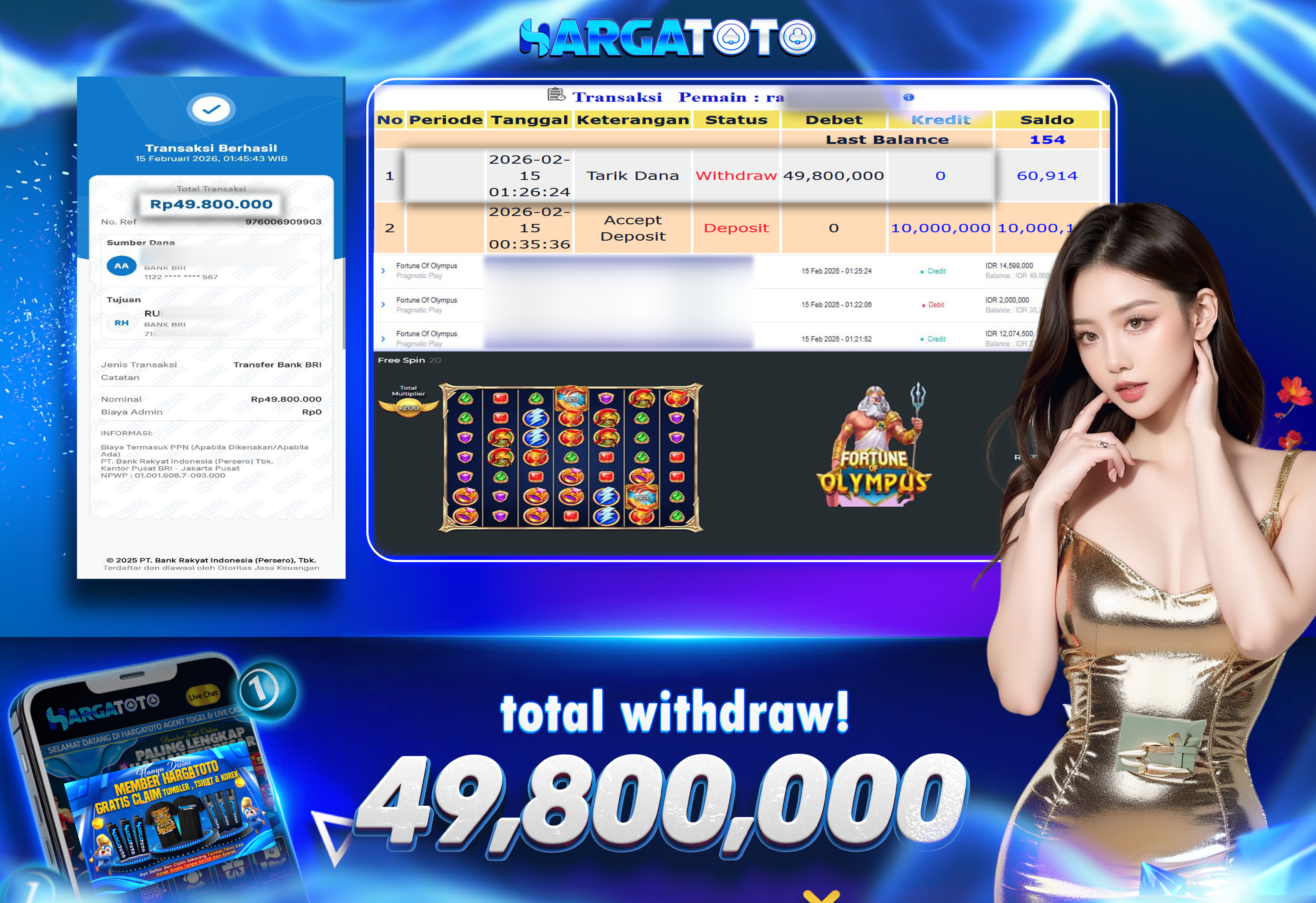 Bukti Pembayaran HARGATOTO Sebesar 49 Juta Rupiah