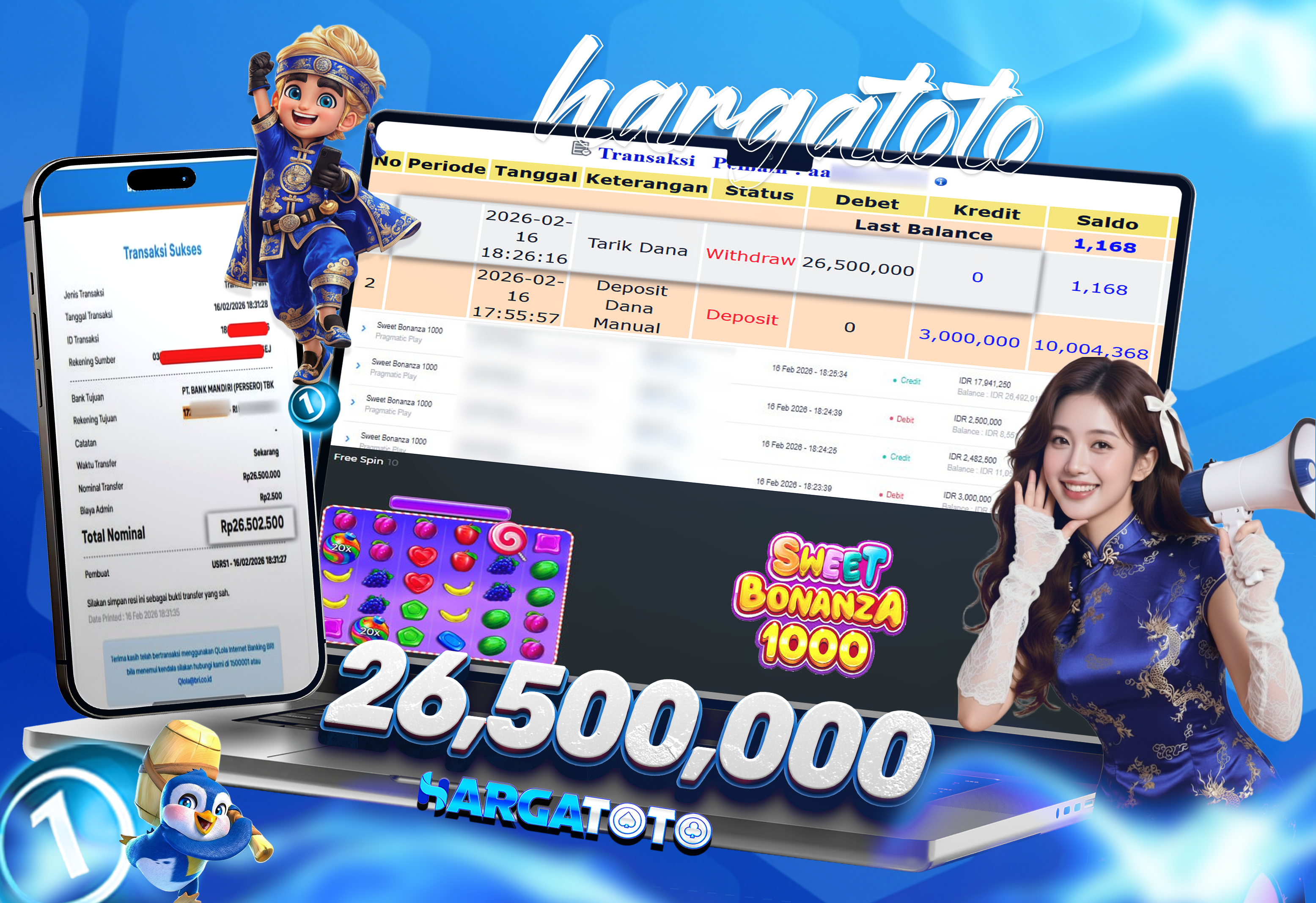 Bukti Pembayaran HARGATOTO Sebesar 26 Juta Rupiah