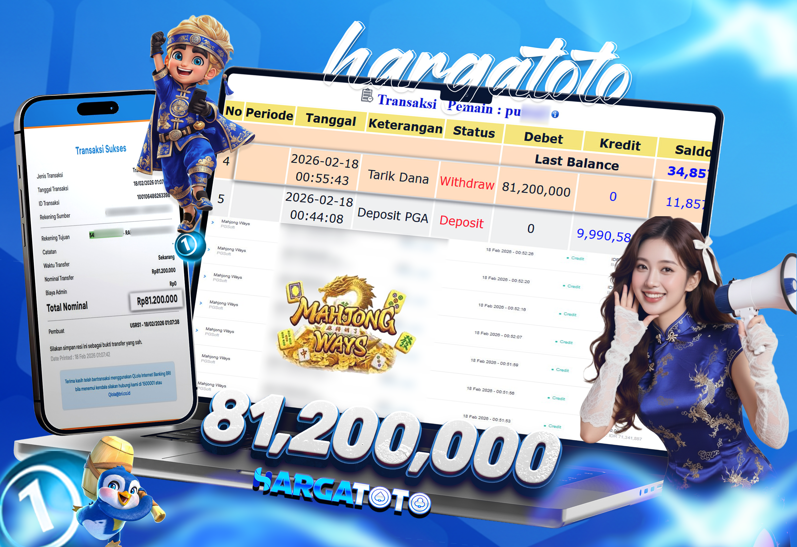 Bukti Pembayaran HARGATOTO Sebesar 81  Juta Rupiah