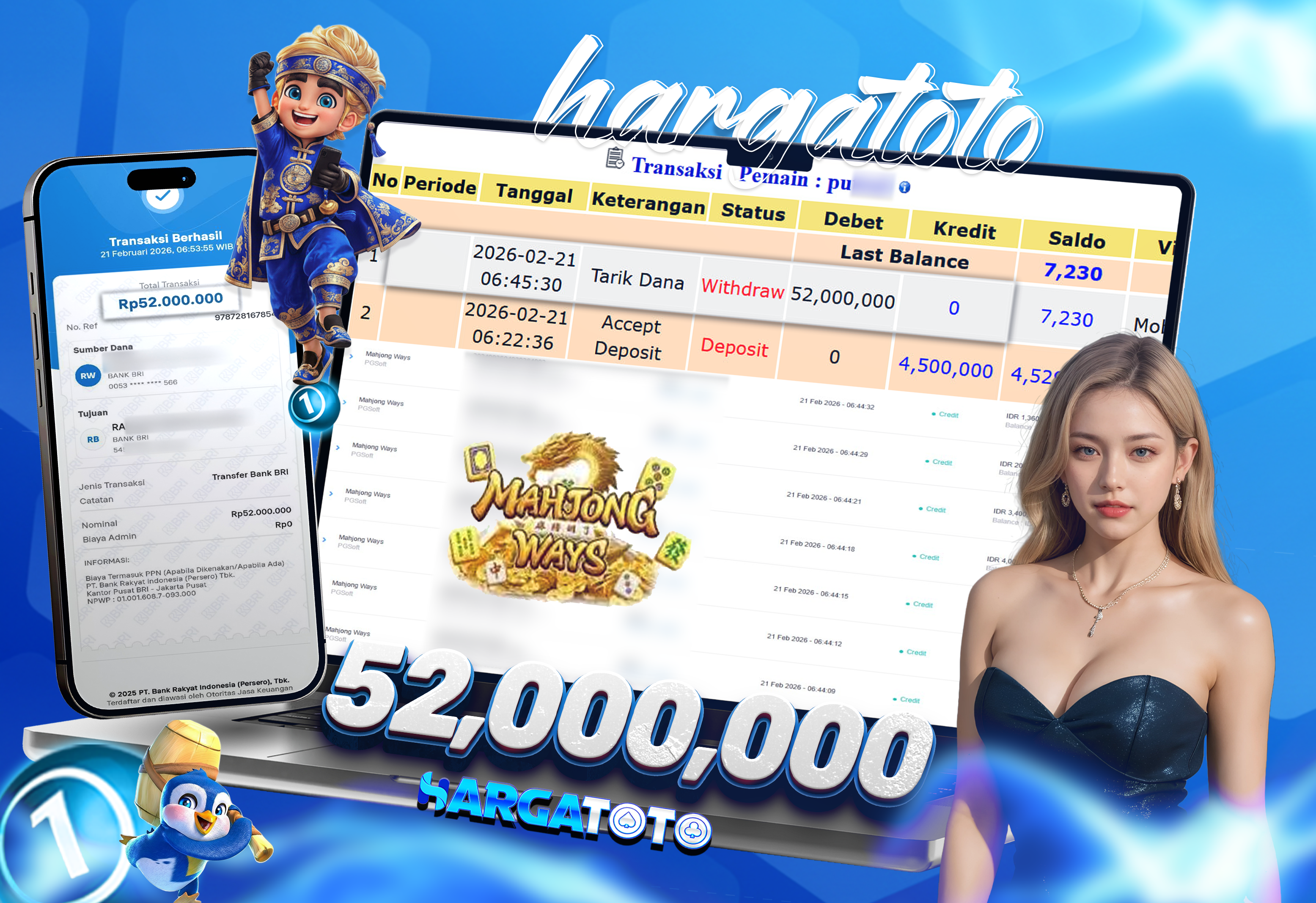 Bukti Pembayaran HARGATOTO Sebesar 52 Juta Rupiah