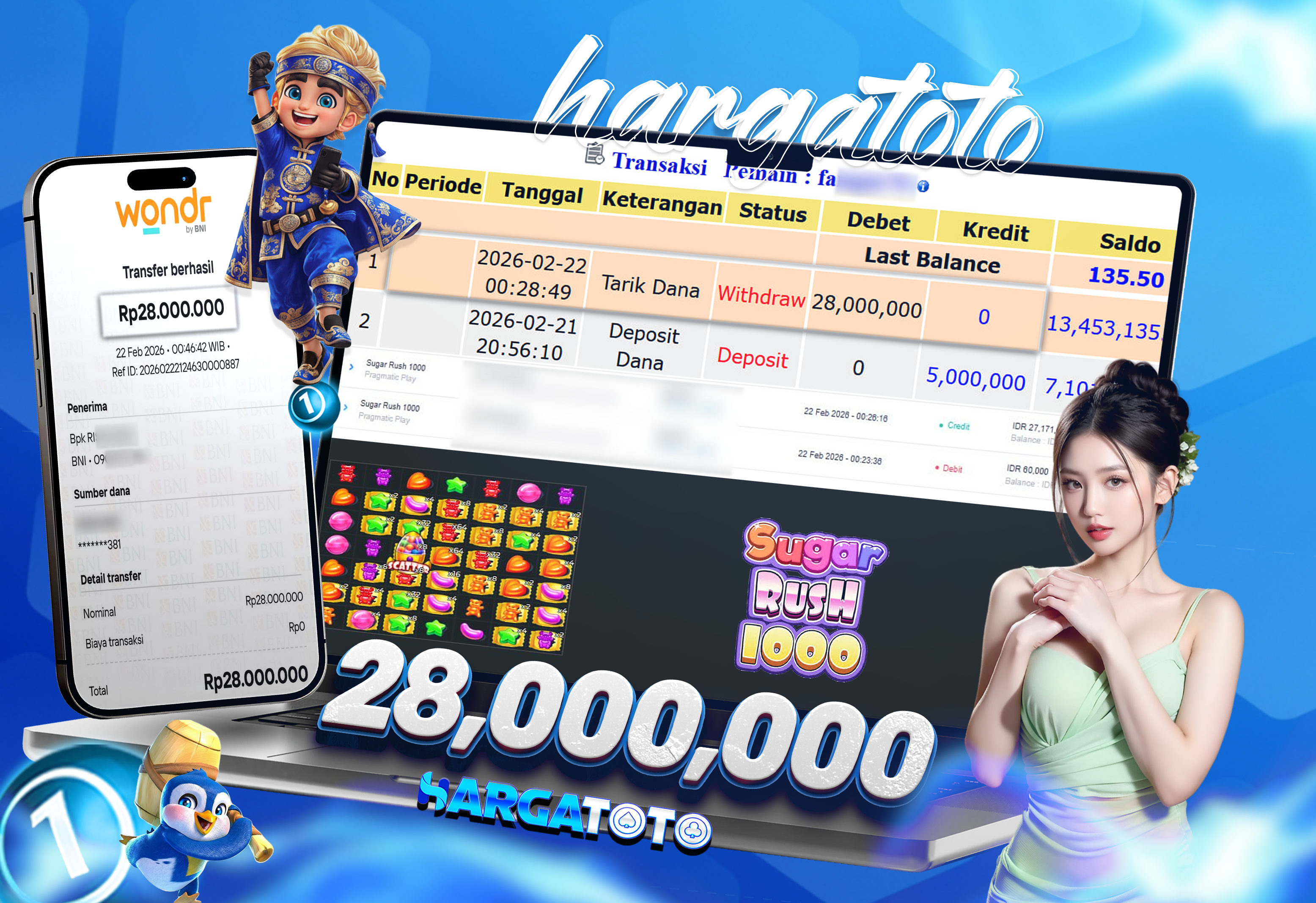 Bukti Pembayaran HARGATOTO Sebesar 28 Juta Rupiah