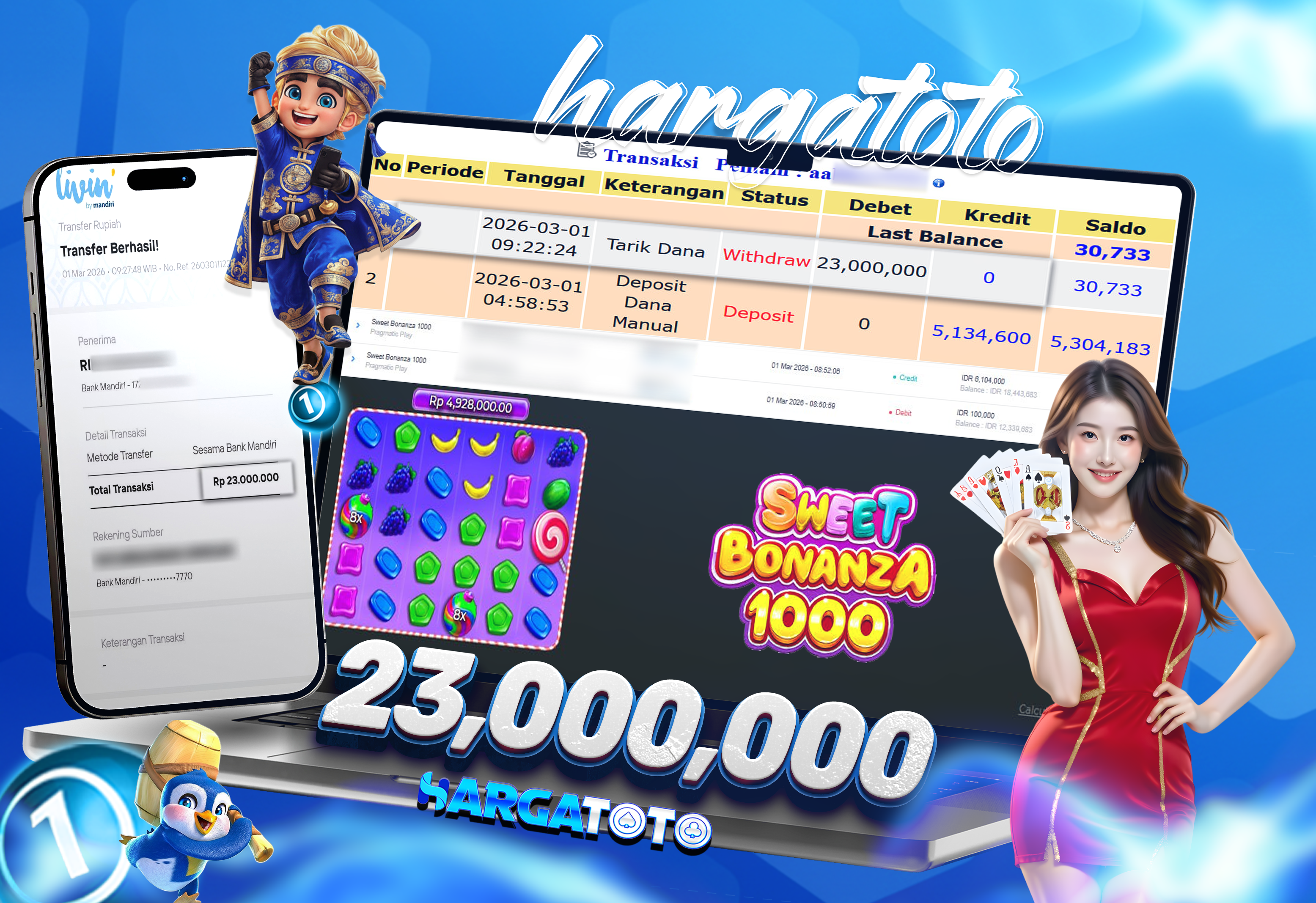 Bukti Pembayaran HARGATOTO Sebesar 23 Juta Rupiah