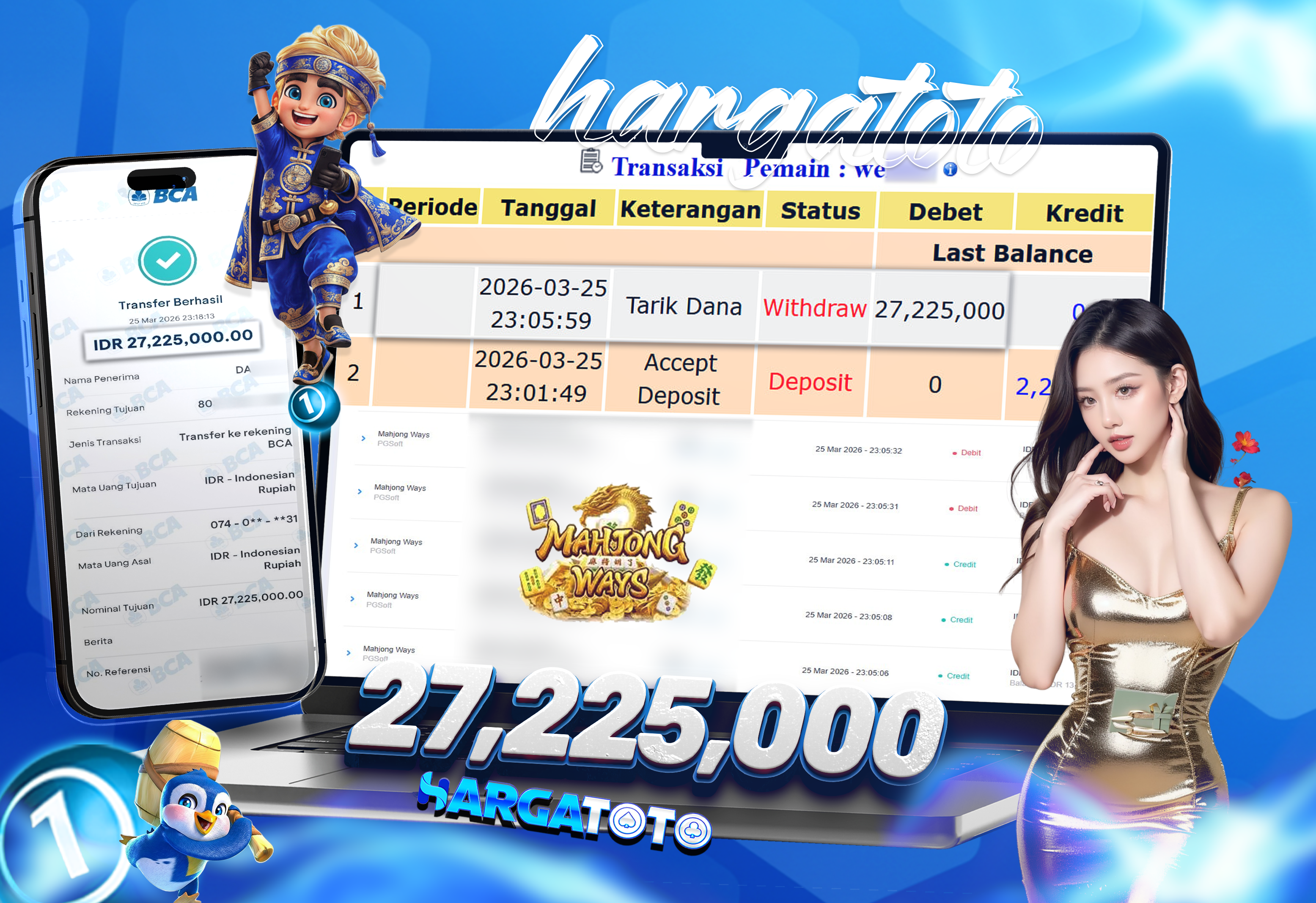 Bukti Pembayaran HARGATOTO Sebesar 27 Juta Rupiah