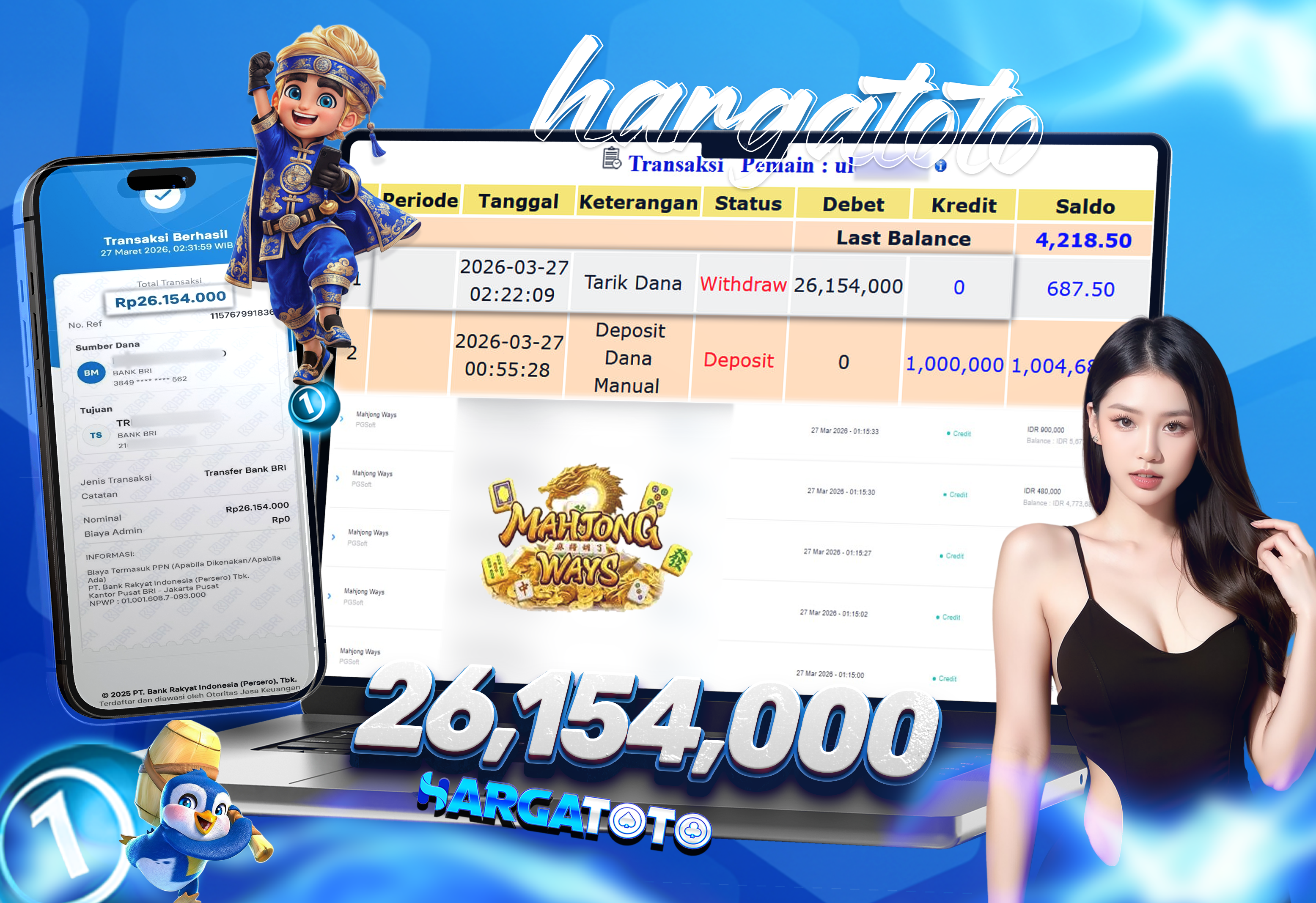 Bukti Pembayaran HARGATOTO Sebesar 26 Juta Rupiah