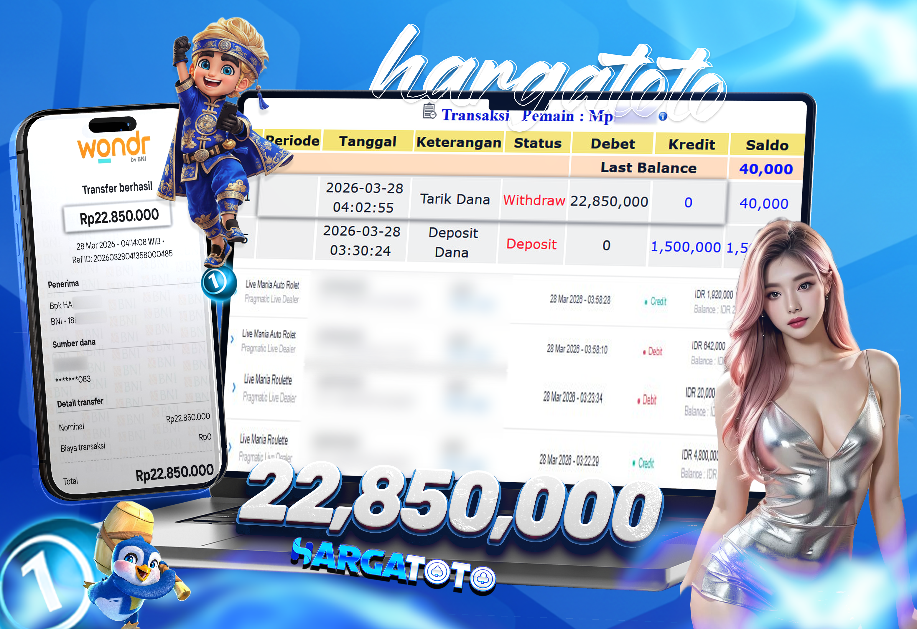 Bukti Pembayaran HARGATOTO Sebesar 28 Juta Rupiah