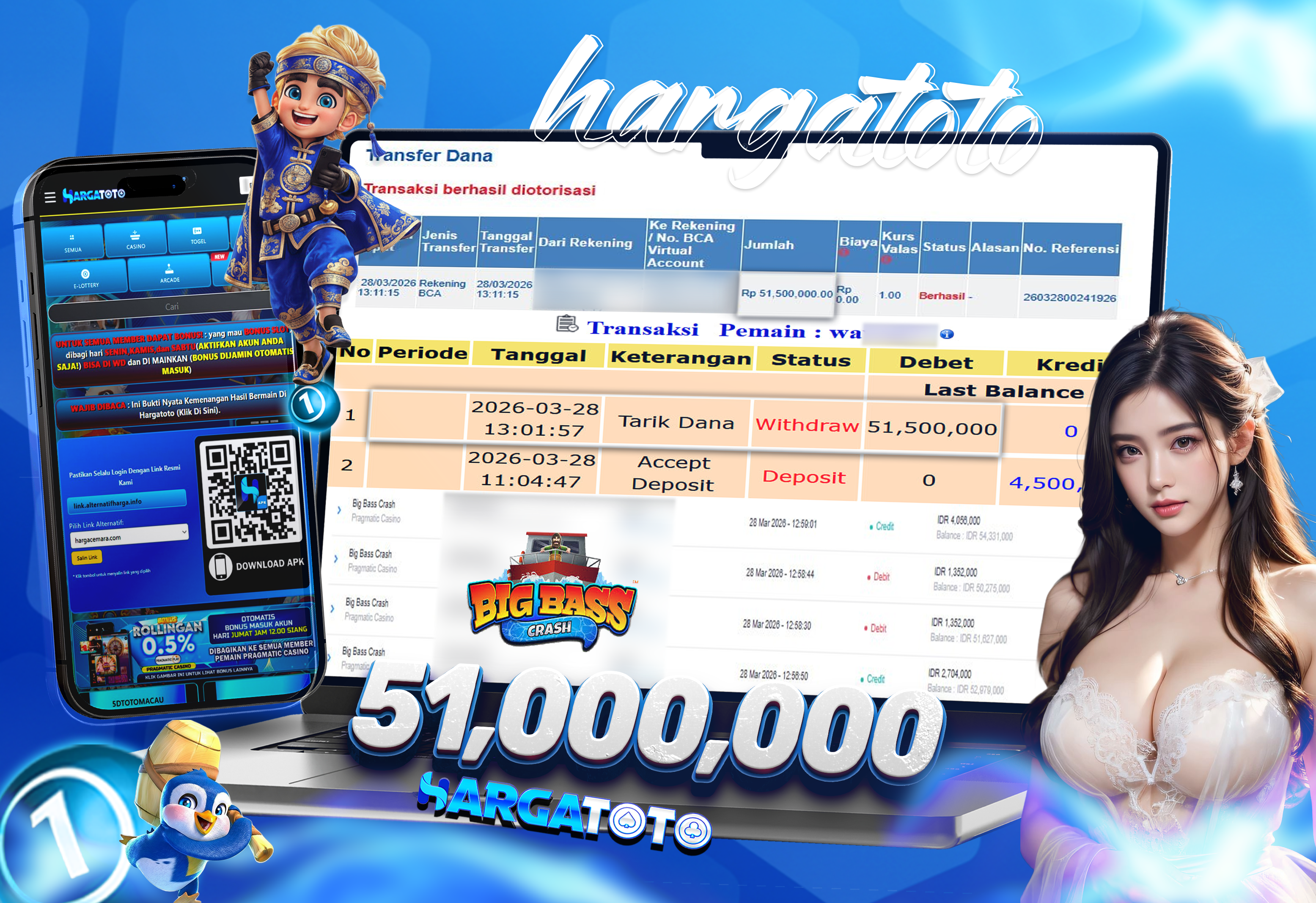 Bukti Pembayaran HARGATOTO Sebesar 51 Juta Rupiah