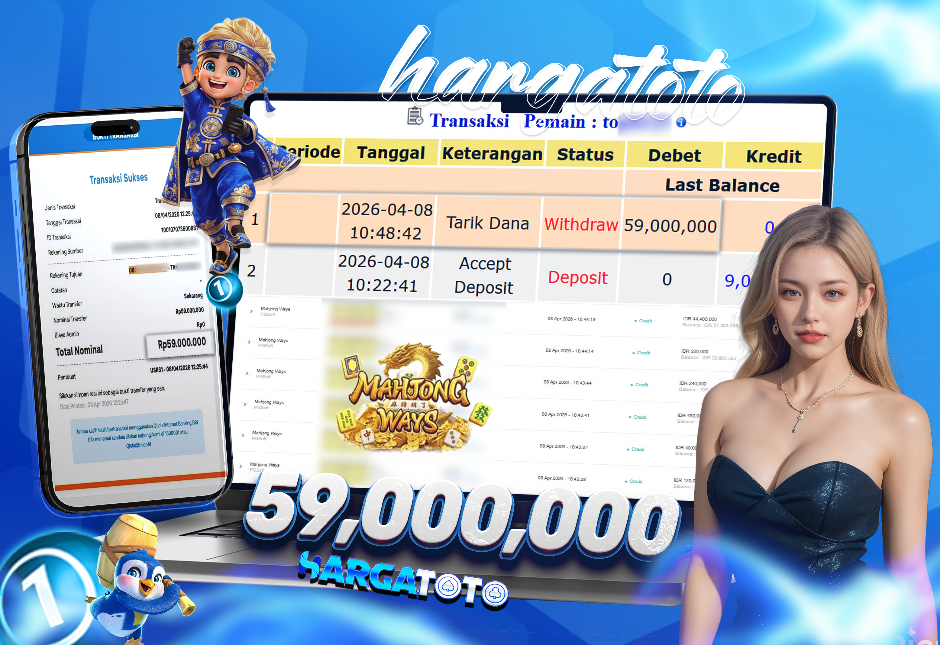 Bukti Pembayaran HARGATOTO Sebesar 59 Juta Rupiah