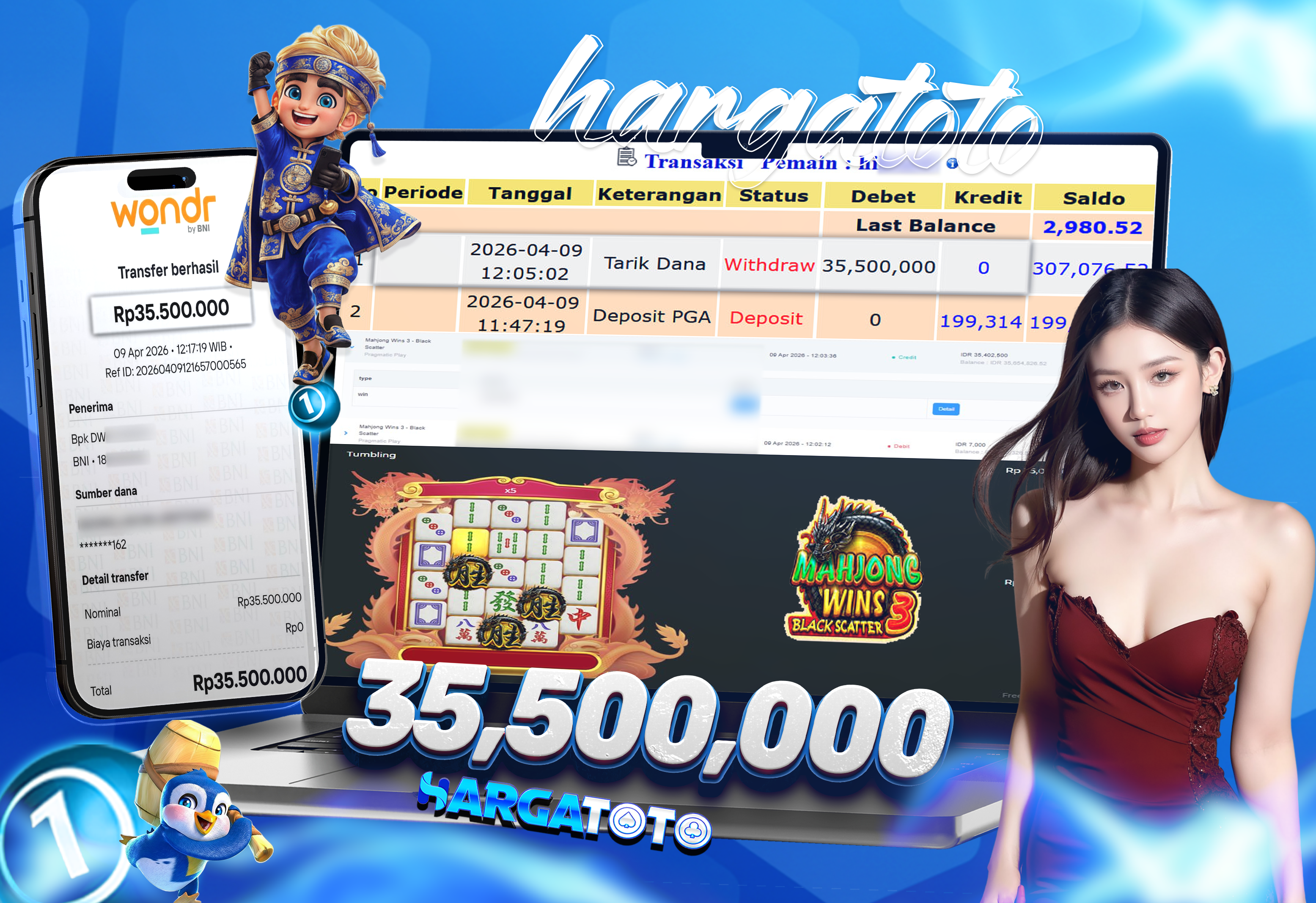 Bukti Pembayaran HARGATOTO Sebesar 35 Juta Rupiah