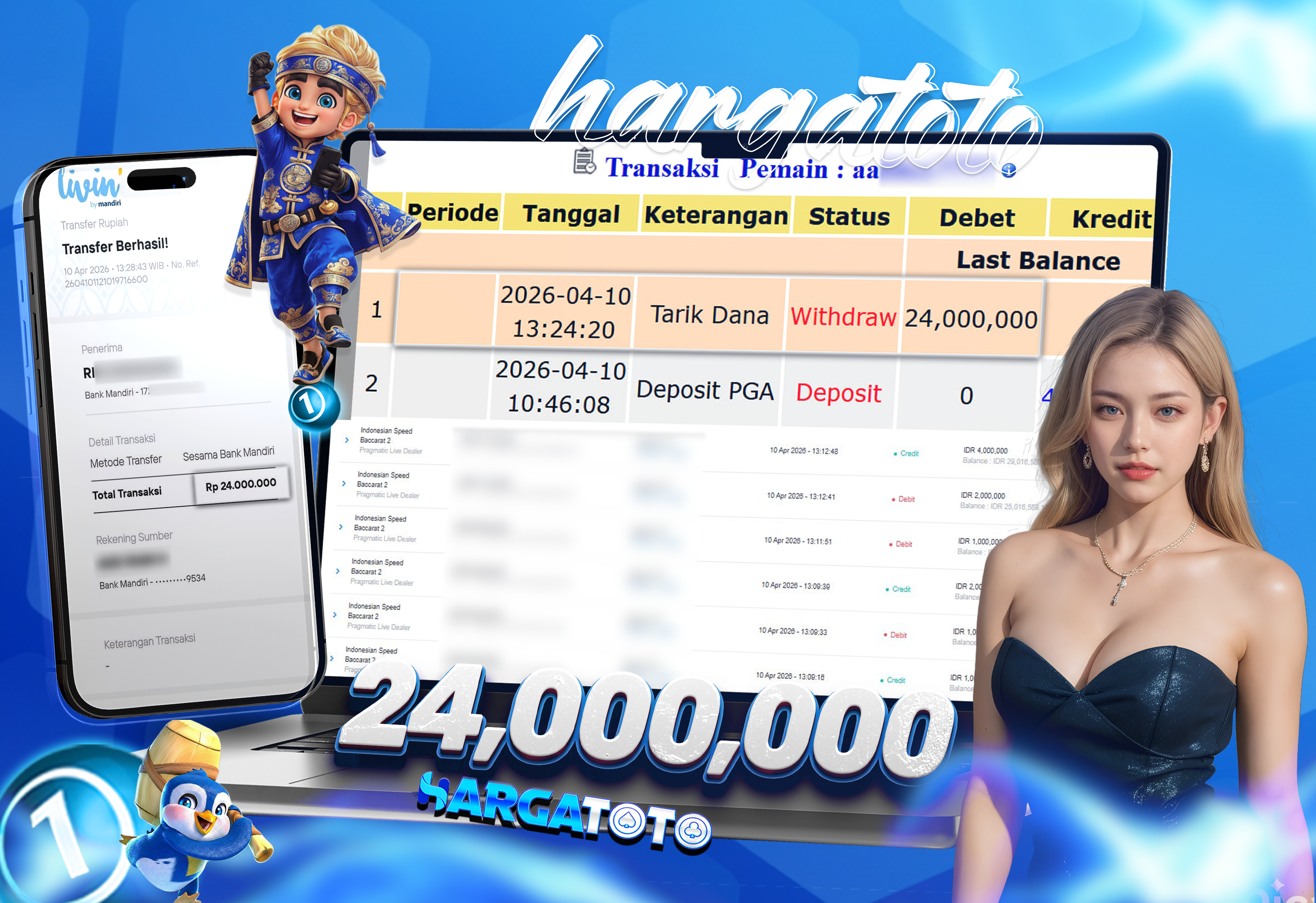 Bukti Pembayaran HARGATOTO Sebesar 24 Juta Rupiah