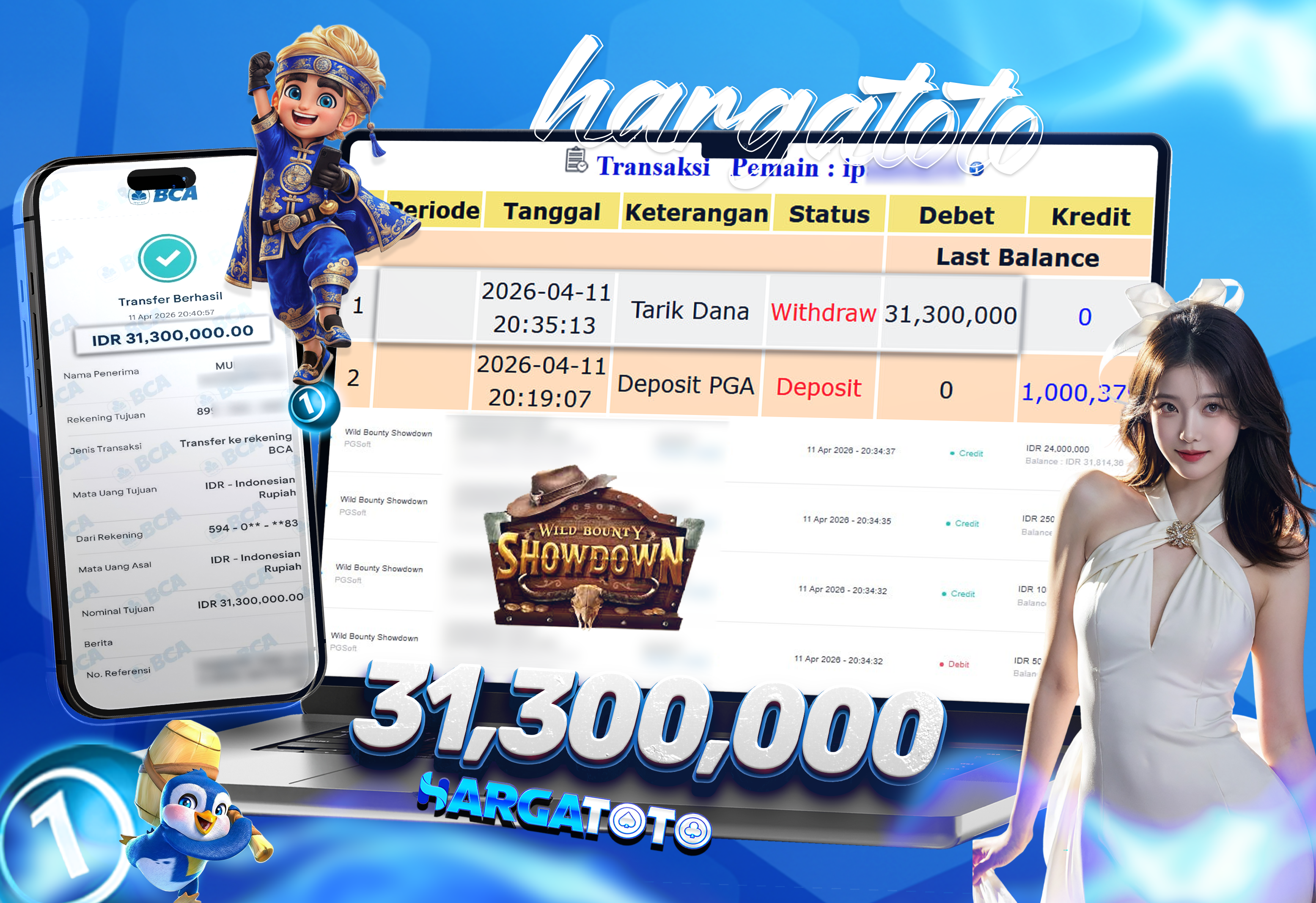 Bukti Pembayaran HARGATOTO Sebesar 31 Juta Rupiah