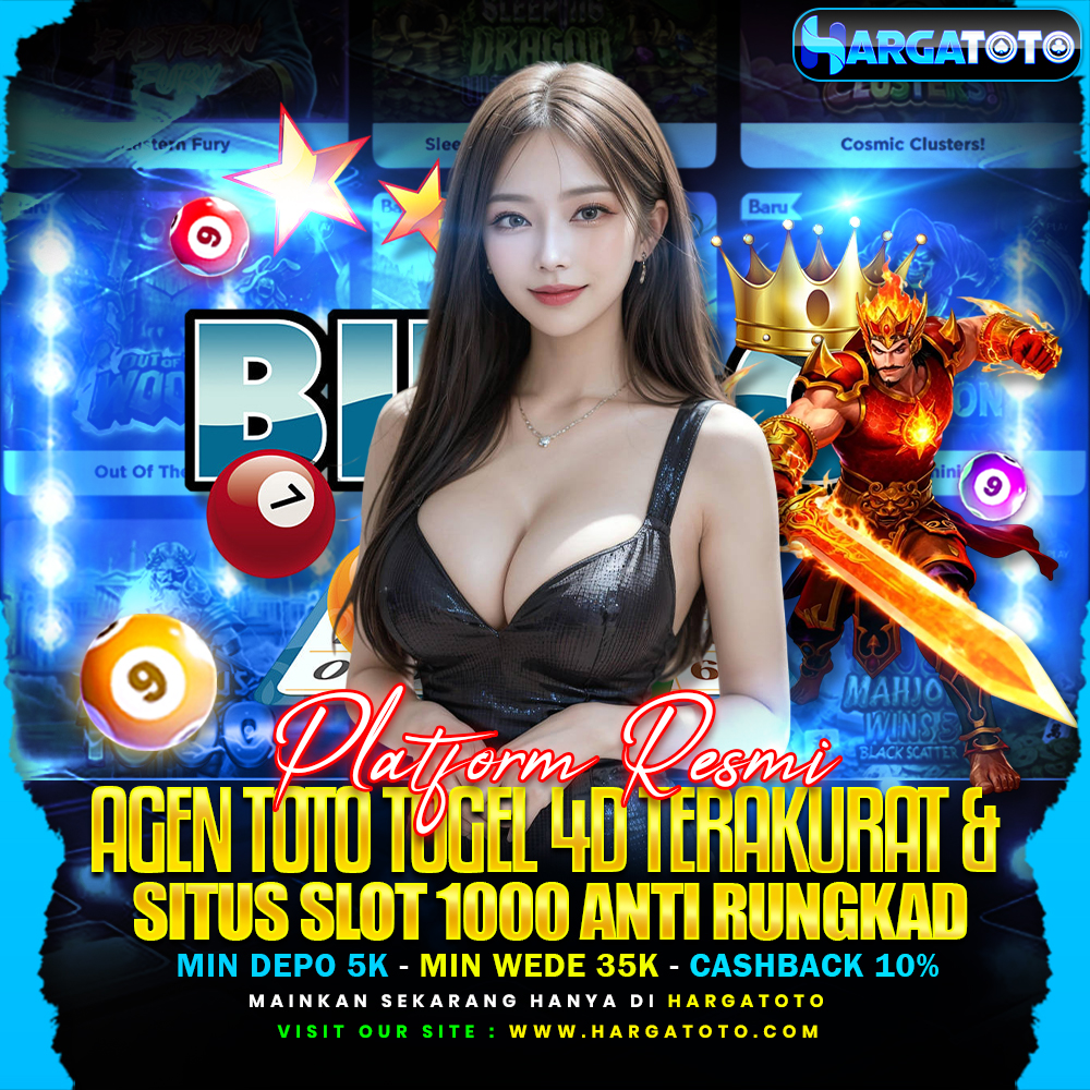 HARGATOTO 🚀 Platform Resmi Agen Toto Togel 4D Terakurat & Situs Slot 1000 Anti Rungkad