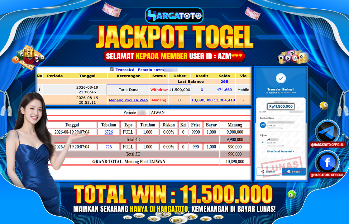 Bukan Sekadar Angka Layar. Rp 11.500.000 Tunai Pindah Tangan ke Member HARGATOTO.