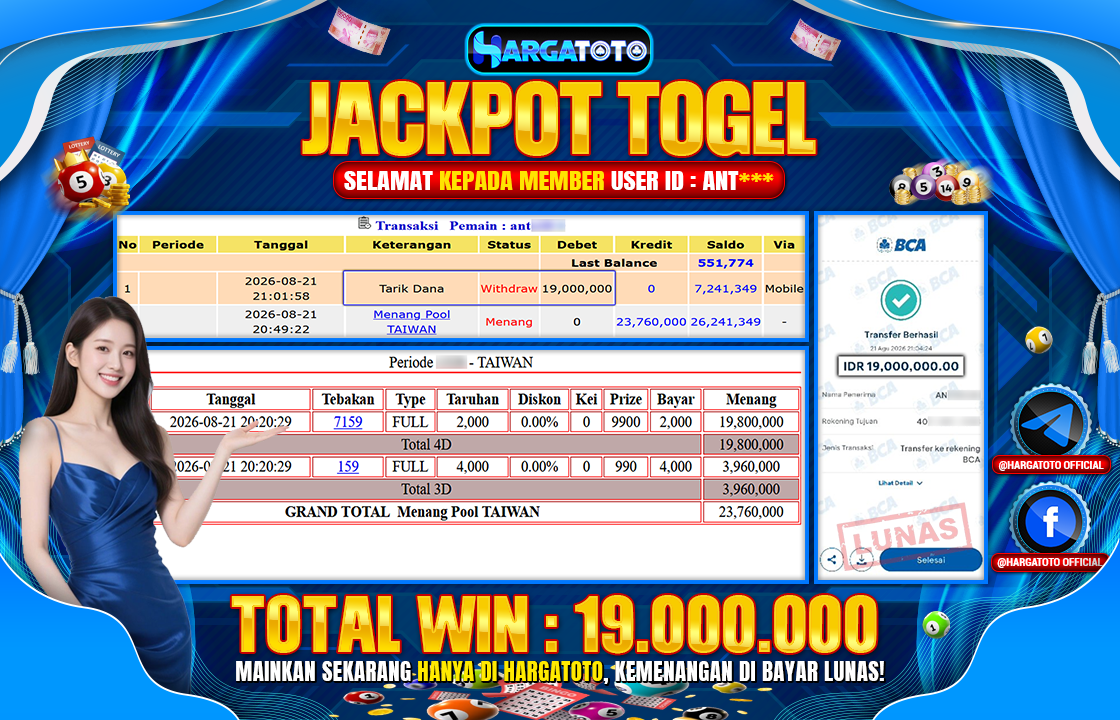 Bukan Sekadar Angka Layar. Rp 19.000.000 Tunai Pindah Tangan ke Member HARGATOTO.