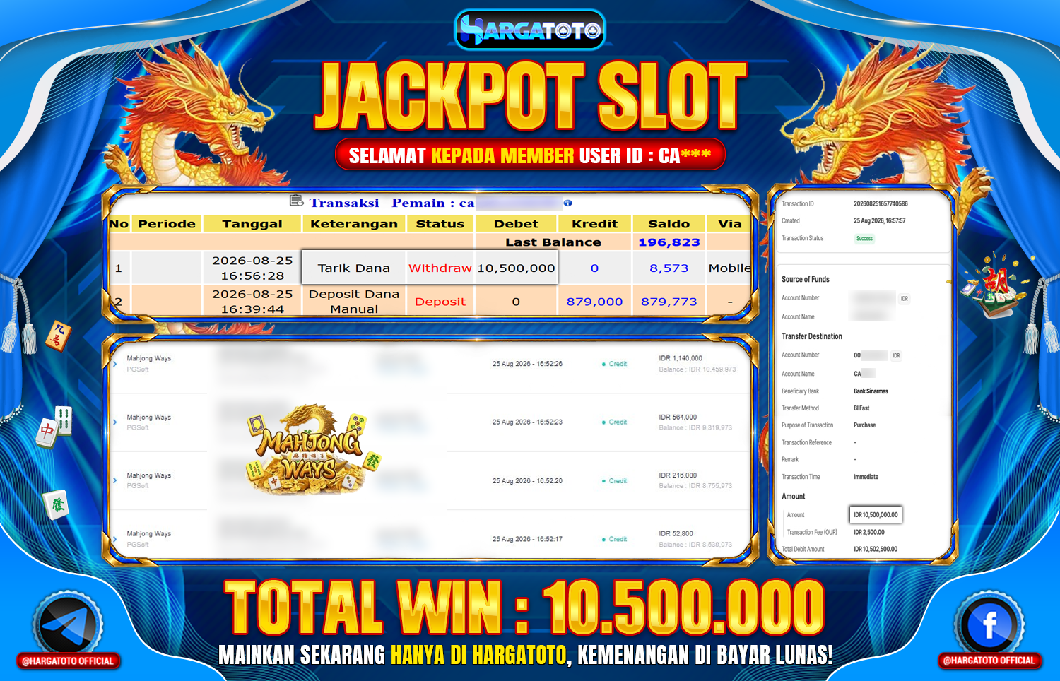 Bukan Sekadar Angka Layar. Rp 10.500.000 Tunai Pindah Tangan ke Member HARGATOTO.