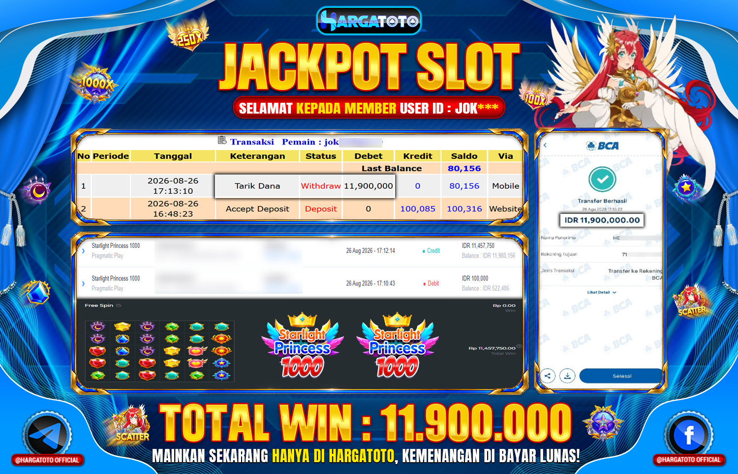 Bukan Sekadar Angka Layar. Rp 11.900.000 Tunai Pindah Tangan ke Member HARGATOTO.