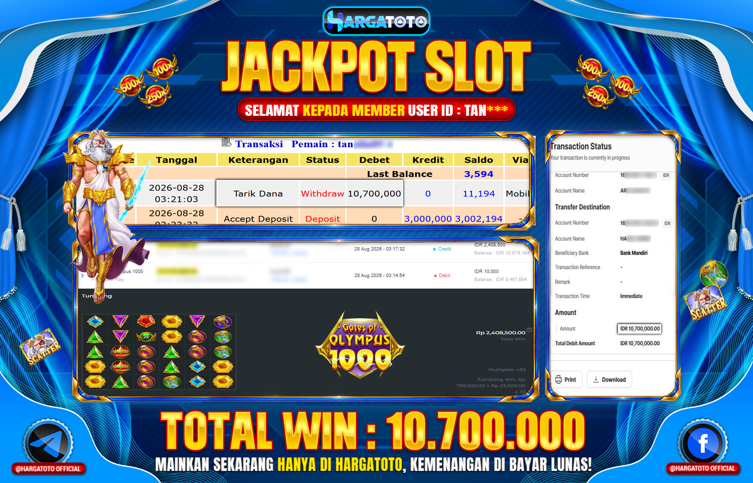 Bukan Sekadar Angka Layar. Rp 10.700.000 Tunai Pindah Tangan ke Member HARGATOTO.