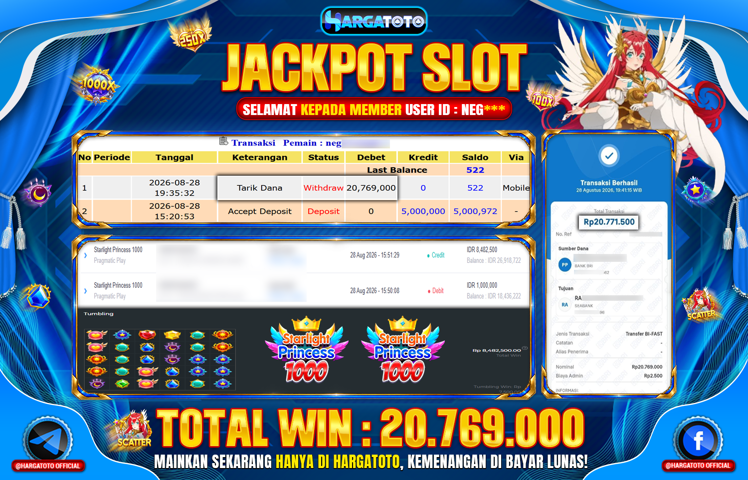 Bukan Sekadar Angka Layar. Rp 20.769.000 Tunai Pindah Tangan ke Member HARGATOTO.