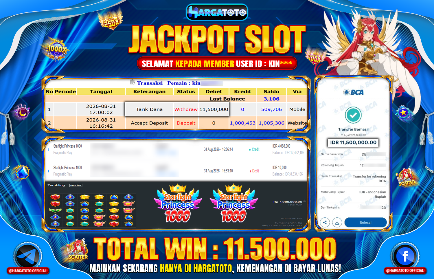 Bukan Sekadar Angka Layar. Rp 11.500.000 Tunai Pindah Tangan ke Member HARGATOTO.