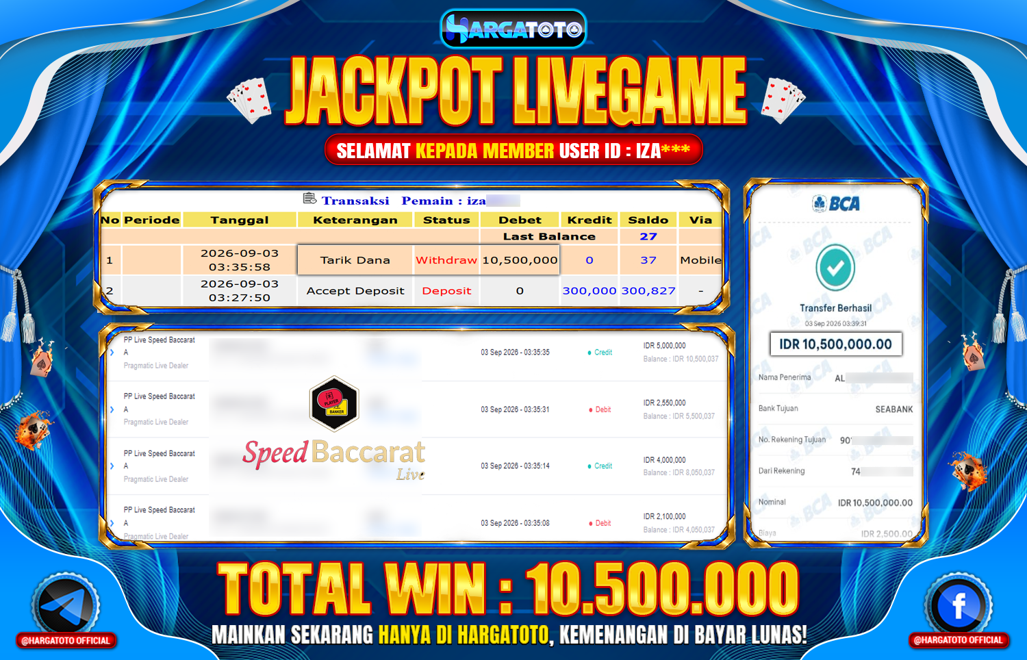 Bukan Sekadar Angka Layar. Rp 10.500.000 Tunai Pindah Tangan ke Member HARGATOTO.