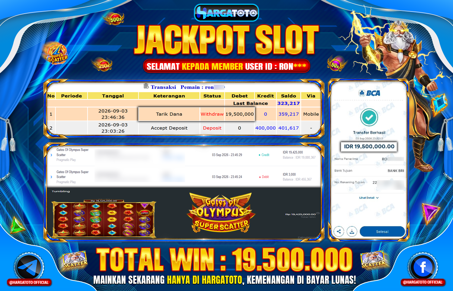 Bukan Sekadar Angka Layar. Rp 19.500.000 Tunai Pindah Tangan ke Member HARGATOTO.