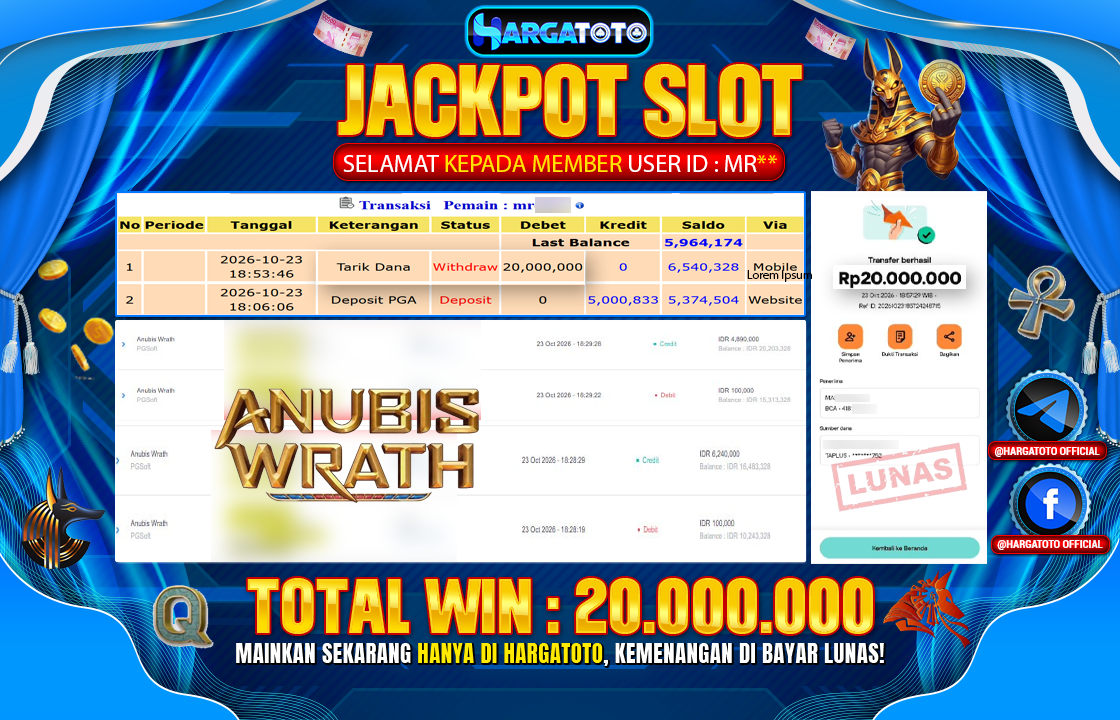 Bukan Sekadar Angka Layar. Rp 20,000,000  Tunai Pindah Tangan ke Member HARGATOTO.