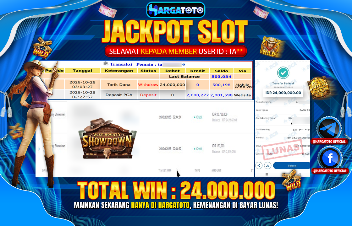Bukan Sekadar Angka Layar. Rp 24,000,000  Tunai Pindah Tangan ke Member HARGATOTO.