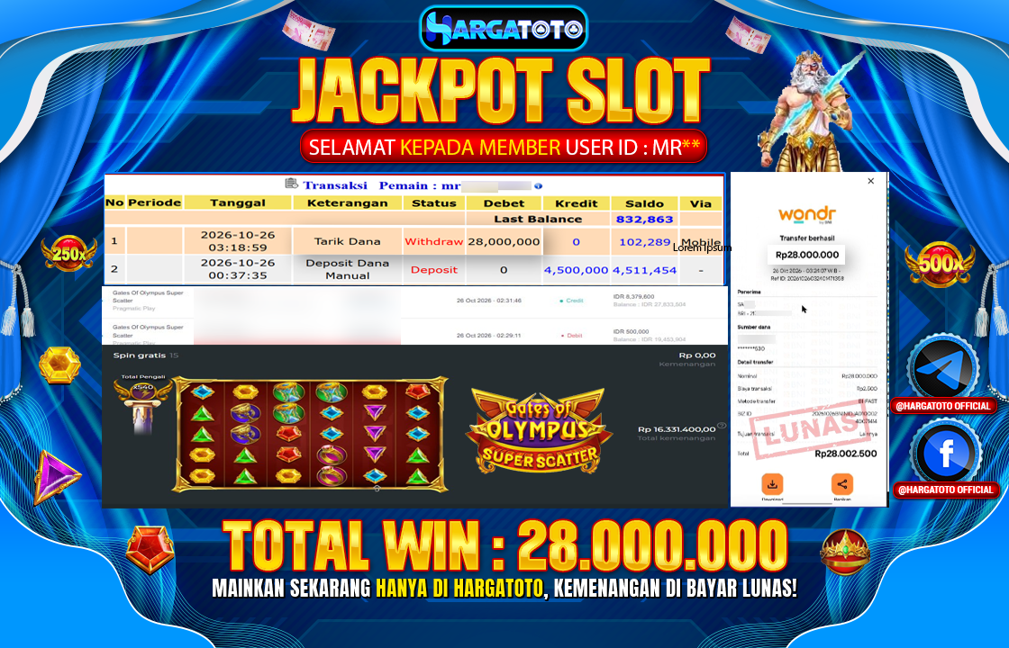 Bukan Sekadar Angka Layar. Rp 28,000,000  Tunai Pindah Tangan ke Member HARGATOTO.
