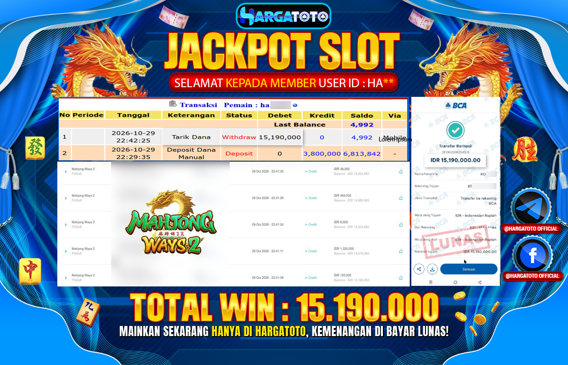Bukan Sekadar Angka Layar. Rp 15,190,000 Tunai Pindah Tangan ke Member HARGATOTO.