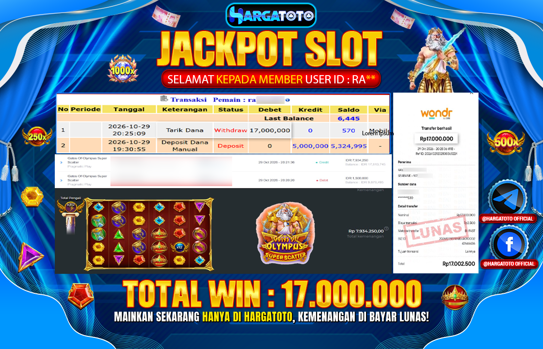 Bukan Sekadar Angka Layar. Rp 17,000,000  Tunai Pindah Tangan ke Member HARGATOTO.