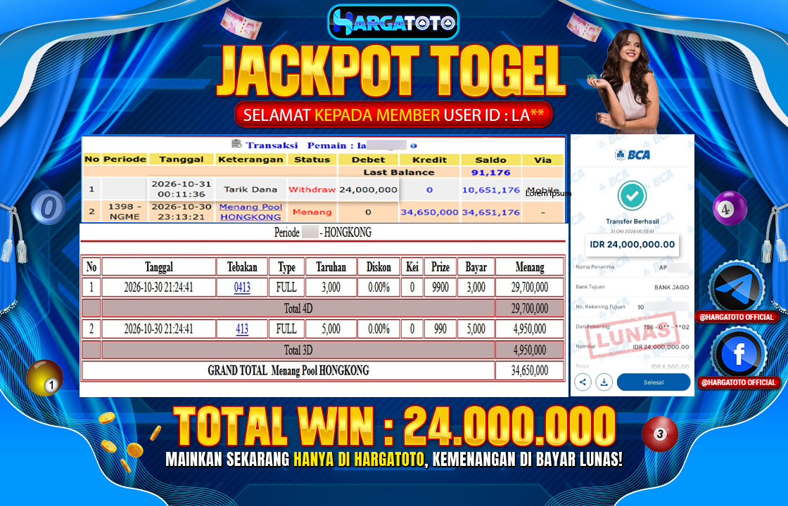 Bukan Sekadar Angka Layar. Rp 24,000,000 Tunai Pindah Tangan ke Member HARGATOTO.